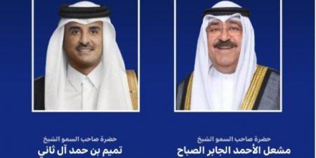 أمير الكويت يجري اتصالا هاتفيا بنظيره القطري - هرم مصر