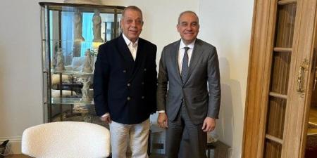 السفير علاء يوسف يستقبل النائب أسامة شرشر بالسفارة المصرية في فرنسا - هرم مصر