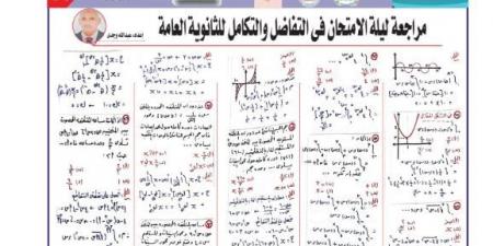 مراجعة ليلة الامتحان في التفاضل والتكامل لـ الثانوية العامة 2025 - هرم مصر