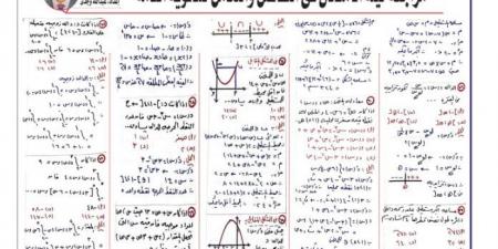 س ج مراجعة ليلة الامتحان في التفاضل لـ الثانوية العامة 2025 - هرم مصر