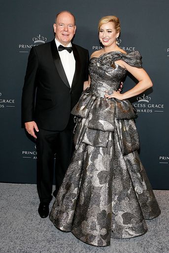 Albert de Monaco et Jazmin Grace Grimaldi à la 40ème cérémonie des Princess Grace Awards, le 23 octobre à New York.