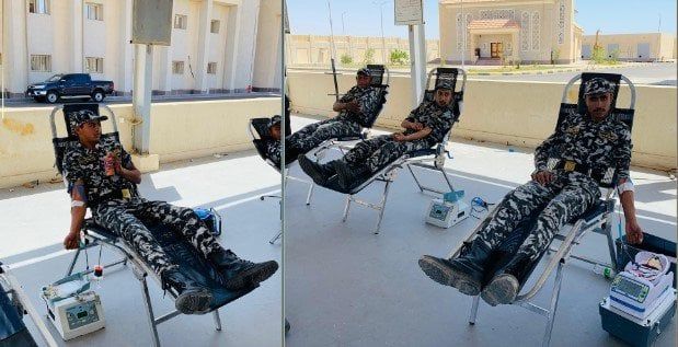 رجال الشرطة يشاركون في حملة للتبرع بالدم بمديرية أمن البحر الأحمر رجال الشرطة يشاركون في حملة للتبرع بالدم بمديرية أمن البحر الأحمر