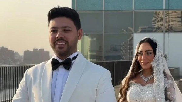 الصور الأولى من حفل زفاف المطرب محمد شاهين والمنتجة رشا الظنحاني