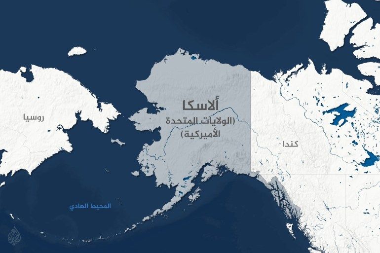 تصميم خاص خريطة الولايات المتحدة الأميركية - ألاسكا