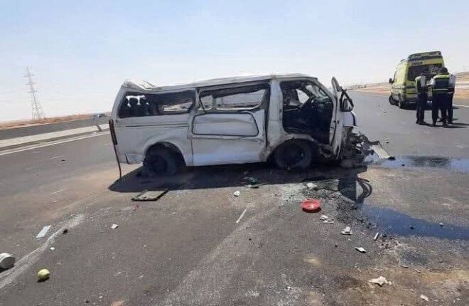 إصابة 5 أشخاص في حادث انقلاب ميكروباص بالفيوم