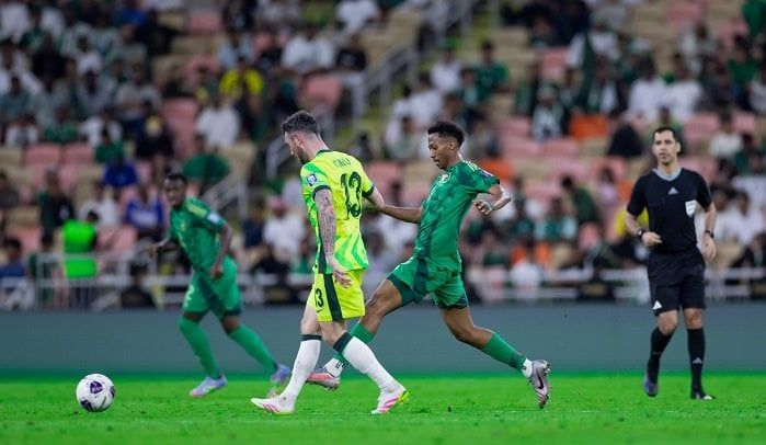 أستراليا تعبر السعودية بهدفين وتتأهل إلى كأس العالم 2026 رسميًا أستراليا تعبر السعودية بهدفين وتتأهل إلى كأس العالم 2026 رسميًا