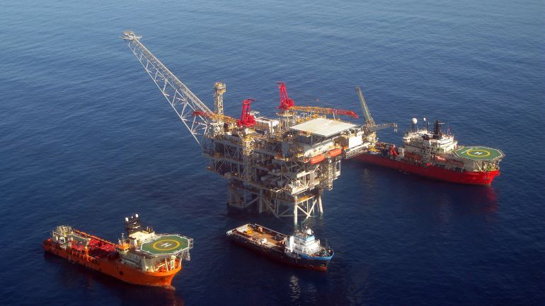 MEDITERRANEAN SEA, ISRAEL - FEBRUARY 2013: In this handout image provided by Albatross, The Tamar drilling natural gas production platform is seen some 25 kilometers West of the Ashkelon shore in February 2013 in Israel. The offshore Tamar drilling site which was originally dispatched from a shipyard in Texas at the end of last year is due to start producing natural gas next week. Over the past few years Israel has suffered from a shortage in natural gas, but with the new platform that weighs 34,000 tons and will be mainly operated by Israelis, the US company Nobel Energy which owns a 36% stake in Tamar, hopes to change Israel's energy situation as well as the economy as a whole.