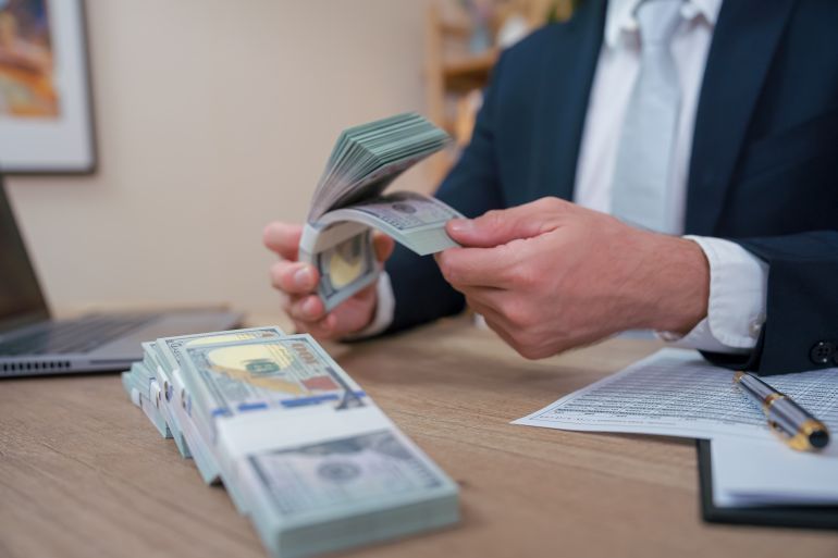 Man holding Money