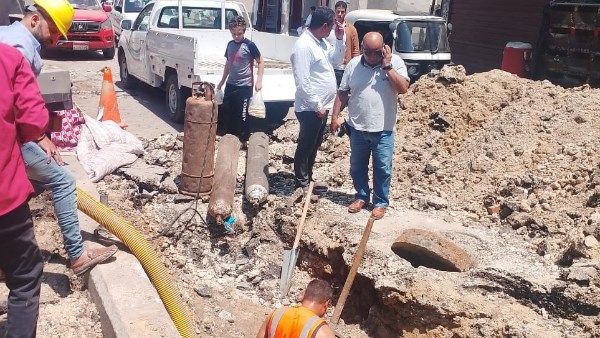 رئيس مياه الغربية : جار حل مشكلة انفجار خط طرد بسيون في أسرع وقت ..صور رئيس مياه الغربية : جار حل مشكلة انفجار خط طرد بسيون في أسرع وقت ..صور