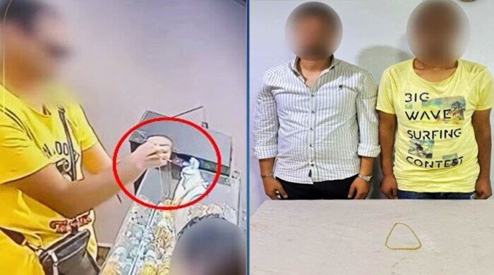 «الفيسبوك فضحه».. ضبط بطل فيديو سرقة سلسلة ذهبية من محل صاغة بالجيزة «الفيسبوك فضحه».. ضبط بطل فيديو سرقة سلسلة ذهبية من محل صاغة بالجيزة