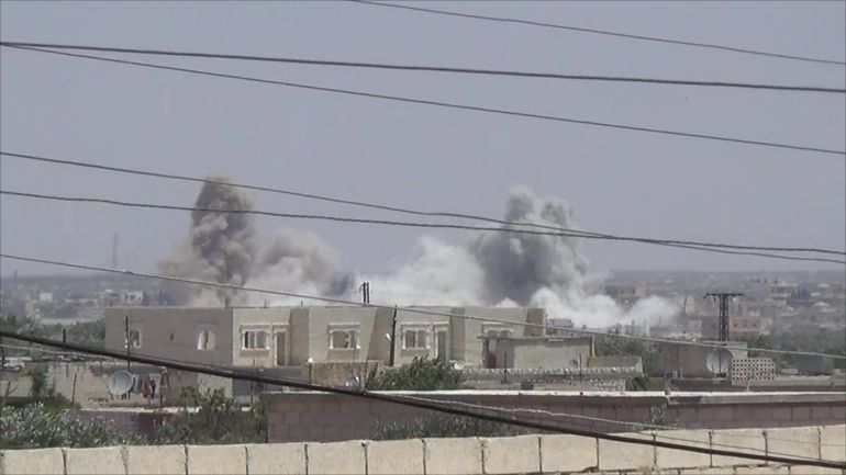 غارة جوية على تلمنس بريف معرة النعمان