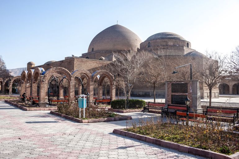 Blue mosque and Khaqani park, Tabriz, Iran.