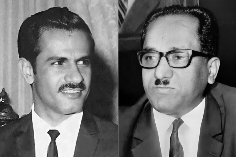 من اليمين قحطان محمد الشعبي و فيصل الشعبي