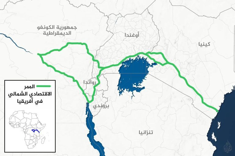 خريطة الممر الاقتصادي الشمالي في أفريقيا