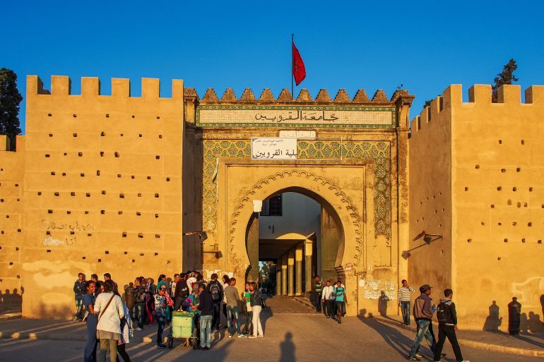 Fes, Morocco - Oct 15, 2019: The fortress in Fez. Kasbah Cherarda is a kasbah in the city of Fez, Morocco on the northern outskirts of Fes el-Jdid. Also known as Kasbah el-Khemis, the Thursday Fort