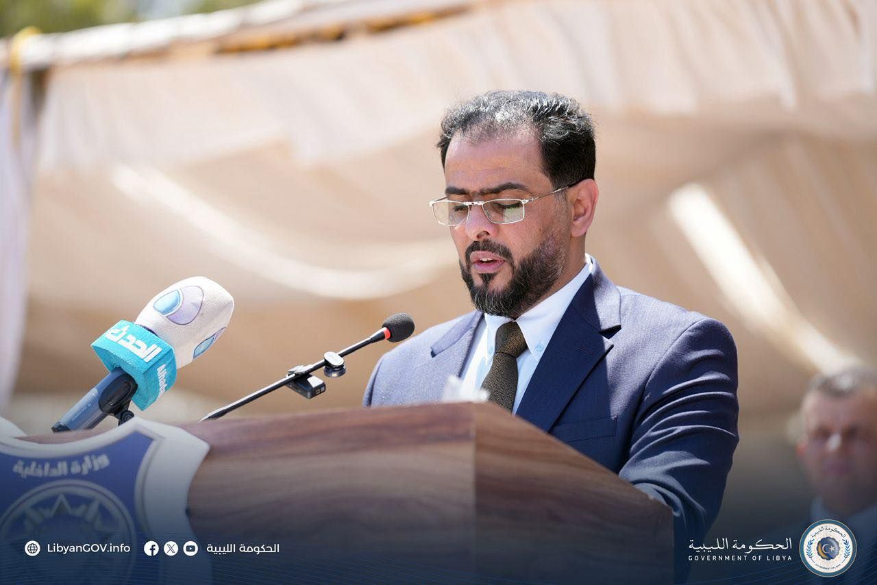 May be an image of ‎2 people, dais and ‎text that says '‎الددر وزافرة_السلساية LibyanGOV.info f الحكومة الليبية الحم الليبية الحكومة الحكومة_اللبيية o GOVERNMENTOFLIBY‎'‎‎