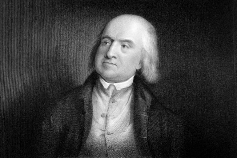 English social reformer Jeremy Bentham - stock photo