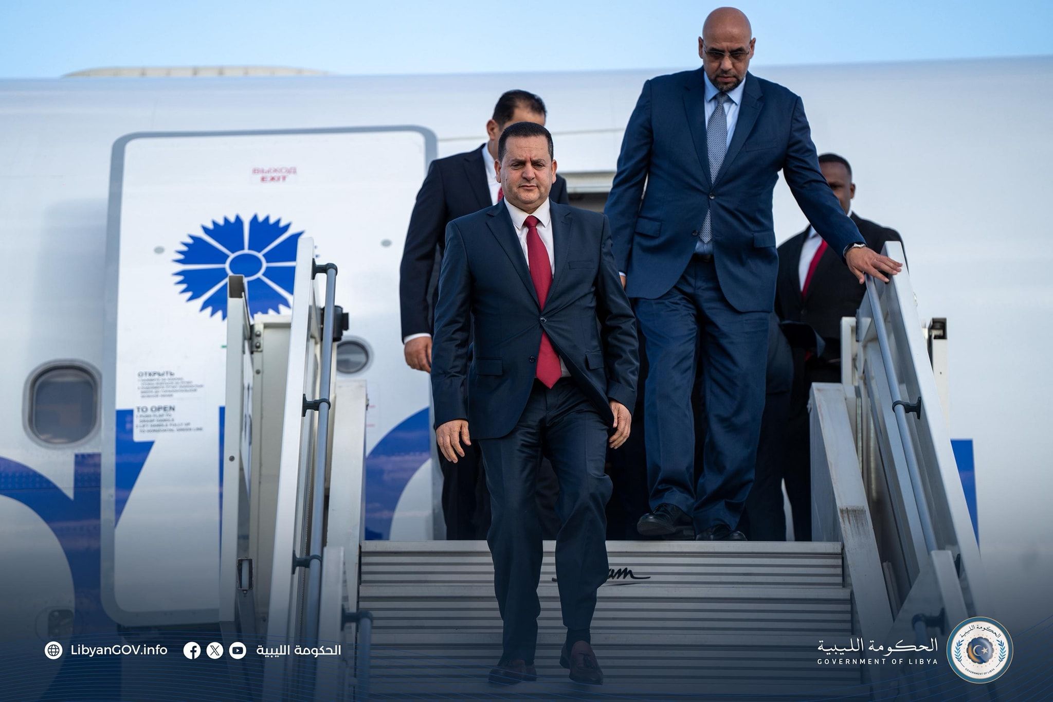 May be an image of ‎3 people and ‎text that says '‎ครหบง้ oTKpblTb DOPEN OPPEN ร้ที LibyanCoV.info الحكومةالبية الليبية الحكومة 新場 الليبية الحكومة الحكومة_الليبية GOVERNMENTOFLIBYA OF‎'‎‎