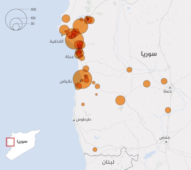 Nearly 1,500 Syrian Alawites died in the March 7-9 massacres and dozens are missing. Reuters discovered 40 distinct sites of revenge killings, rampages and looting.