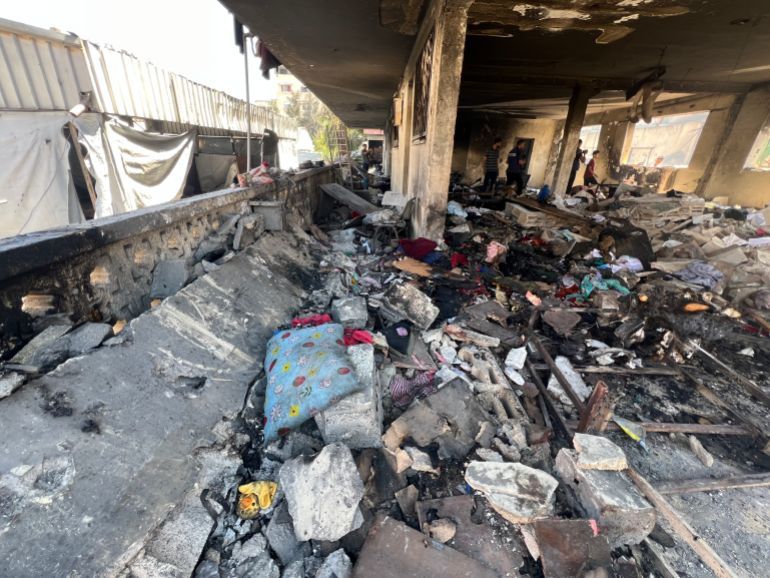 مدرسة مصطفى حافظ بغزة.. القنابل الإسرائيلية تحوّل مأوى نازحين إلى