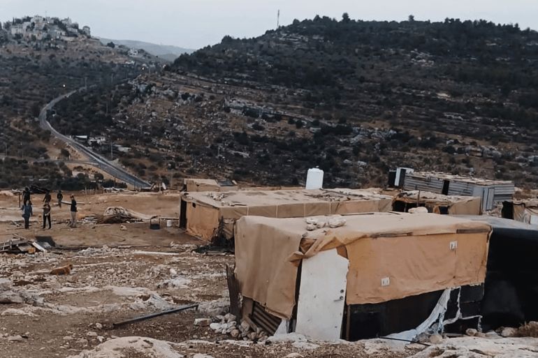 فلسطين تجمع عين أيوب البدوي غرب مدينة رام الله - 10 أغسطس 2025 (من أحد سكان التجمع خاصة بالجزيرة نت)