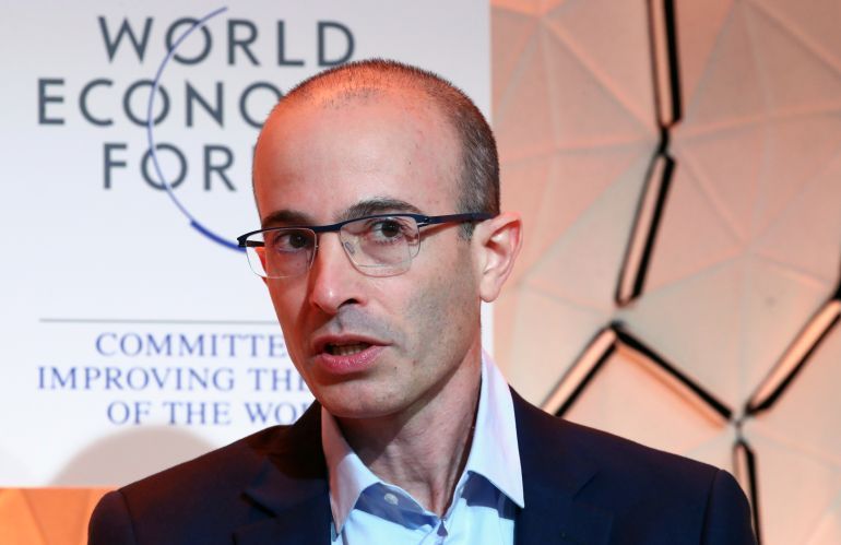Yuval Noah Harari of Hebrew University of Jerusalem attends a session at the 50th World Economic Forum (WEF) annual meeting in Davos, Switzerland, January 21, 2020. REUTERS/Denis Balibouse