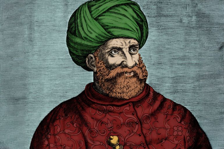 Kheyr-Ed-Din Barbarossa / Hayreddin Barbarossa or Barbarossa Hayreddin Pasha / Khizr. (Barbarossa means Redbeard in Italian). Ottoman admiral who dominated the Mediterranean. c. 1478 4 July 1546. Served Sultan Suleiman the Magnificent (Photo by Culture Club/Getty Images) *** Local Caption ***