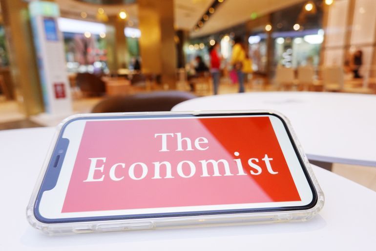 CHINA - 2022/05/14: In this photo illustration, The Economist logo is displayed on a smartphone screen. (Photo Illustration by Sheldon Cooper/SOPA Images/LightRocket via Getty Images)