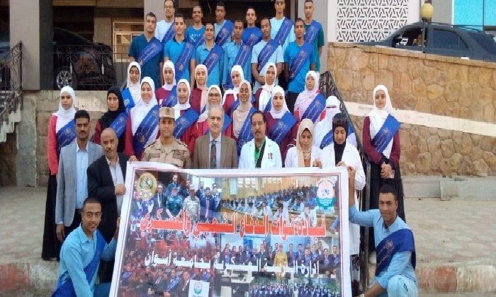 جامعة أسوان والدفاع الشعبي يطلقان حملة للتبرع بالدم للمرة الثانية لدعم المستشفيات الجامعية