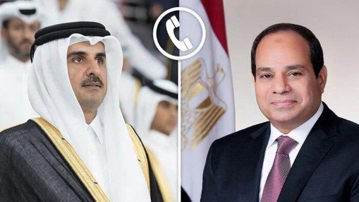 الرئيس السيسي يؤكد لـ أمير قطر تضامن مصر الكامل في مواجهة الانتهاك الإسرائيلي