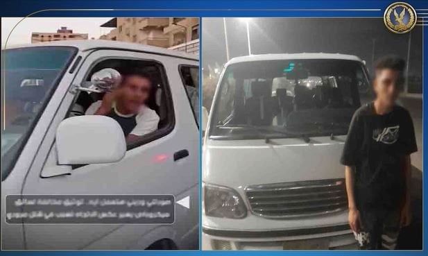 ضبط سائق ميكروباص لسيره عكس الاتجاه وتعريض حياة المواطنين للخطر