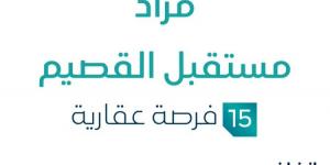 15 فرص عقارية .. مزاد عقاري جديد من مكتب إبراهيم القرعاوي للاستثمارات العقارية في القصيم