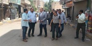 نائب محافظ الجيزة يتفقد مشروع الصرف الصحي بعزبة البكباشي بحي جنوب - هرم مصر