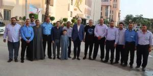 رئيس جامعة المنوفية يقدم التهنئة لافراد الأمن بإدارة الجامعة والمجمع النظري والمكلفين بالإشراف والنوبتجية خلال أيام عيد الأضحى المبارك - هرم مصر