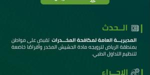 القبض على شخص بمنطقة الرياض لترويجه مادة الحشيش وأقراصًا مخدرة - هرم مصر
