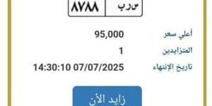 سعرها وصل لـ95 ألف جنيه.. «المرور» تطرح التزايد على لوحة سيارة مميزة - هرم مصر