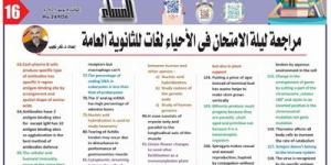 مراجعة ليلة الامتحان فى الأحياء لغات للثانوية العامة 2025 - هرم مصر