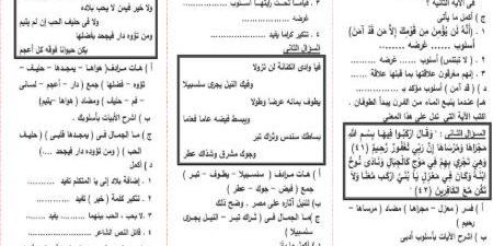 6 نصوص متوقعة بالاجابات في امتحان العربي لـ الصف الثالث الاعدادي #مراجعات_نهائية #الشهادة_الإعدادية #بوابة_الجمهورية_أون_لاين - هرم مصر