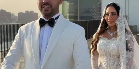 الصور الأولى من حفل زفاف المطرب محمد شاهين والمنتجة رشا الظنحاني - هرم مصر