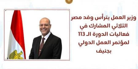 وزارة العمل في إسبوع.. جبران يترأس وفد مصر بمؤتمر العمل الدولي بجنيف.. وقرار تاريخي باعتماد فلسطين كعضو مراقب في المنظمة - هرم مصر