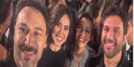 حسن الرداد ومي كساب ومدحت العدل ومي فاروق يحضرون حفل زفاف منة القيعي - هرم مصر