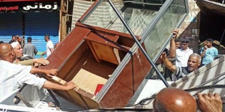 أسوان: تنظيم حملة لإزالة الإشغالات بشارع بورسعيد بكوم أمبو - هرم مصر
