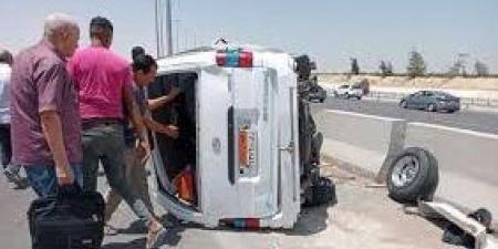 إصابة 10 أشخاص في انقلاب سيارة ميكروباص بالشرقية - هرم مصر