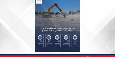 وزارة الأشغال: بدء تنفيذ مشروع إنشاء شبكة للصرف الصحي بمجمعي 450 و458 في منطقة المقشع - هرم مصر