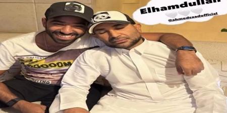 أول ظهور للفنان أحمد سعد بعد تعرضه لحادث سير - هرم مصر