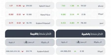 مؤشر سوق الأسهم السعودية يغلق مرتفعًا عند مستوى 10710 نقاط - هرم مصر