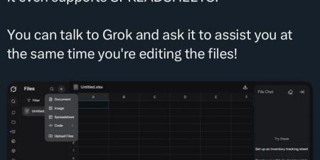 محرر ملفات ذكى داخل Grok.. هل تقترب من منافسة Google وMicrosoft؟ - هرم مصر