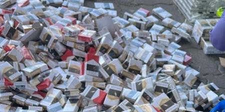 «الجمارك»: إحباط تهريب مايقارب 323 كرز سجائر في النويصيب - هرم مصر