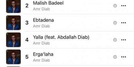 - ألبوم "ابتدينا" يدخل عمرو دياب قائمة أفضل 100 فنان عالمي - هرم مصر