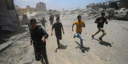 استشهاد 16 فلسطينيا في غارات الاحتلال على النصيرات وغزة - هرم مصر